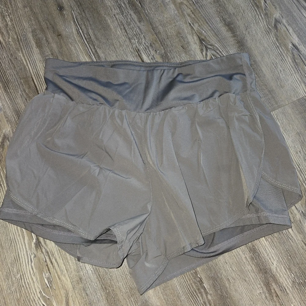 Gray Women's Athletic Shorts - Picture 1 of 4